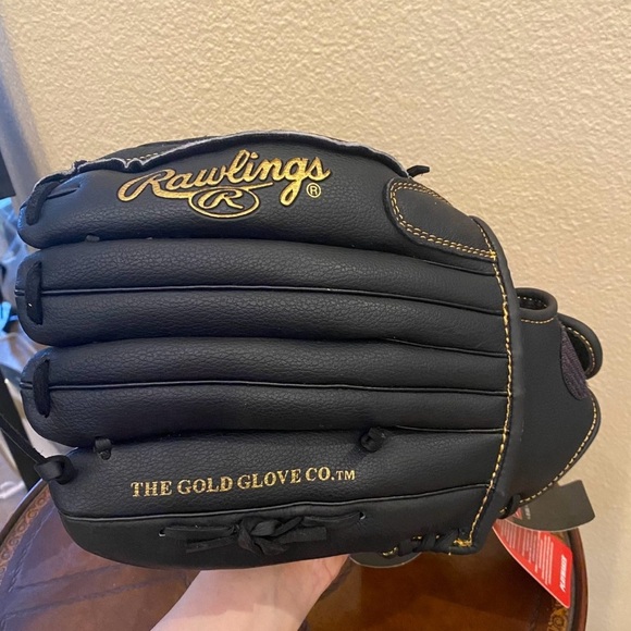 NEW!! RAWLINGS Black Leather PM 1250B 12.5 Inches Playmaker Series Glove-RHT - Picture 3 of 8